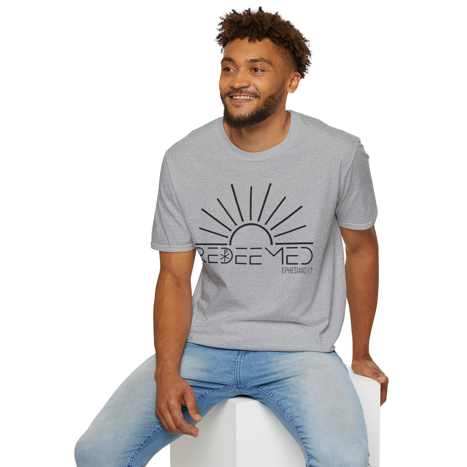 Redeemed Sunrise Christian T-Shirt — Inspirational Faith Tee