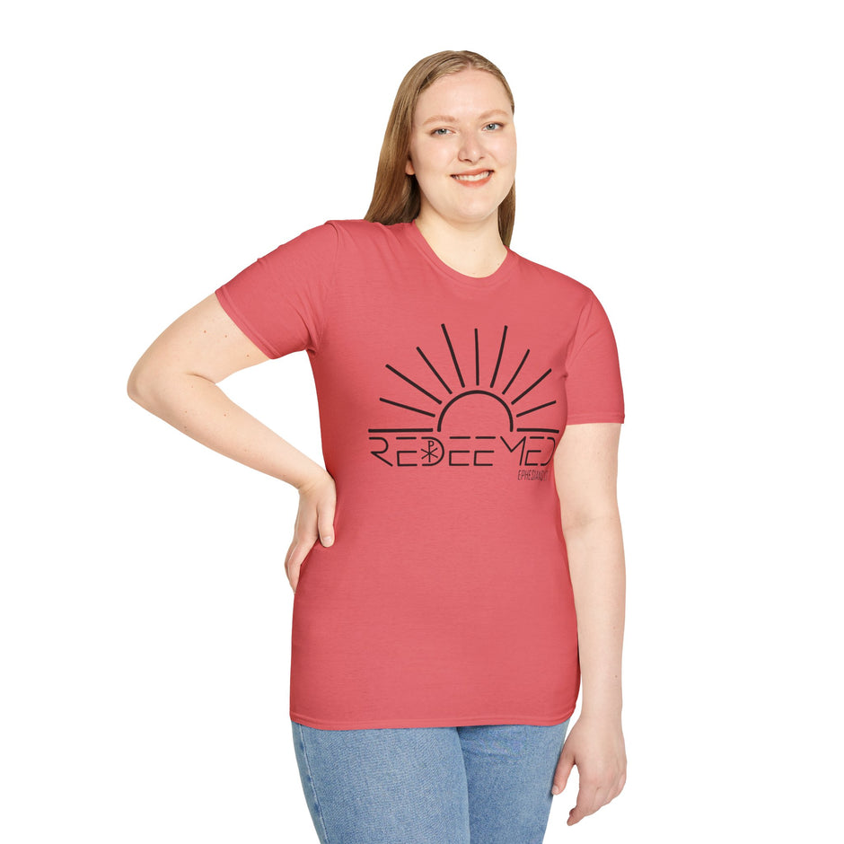 Redeemed Sunrise Christian T-Shirt — Inspirational Faith Tee